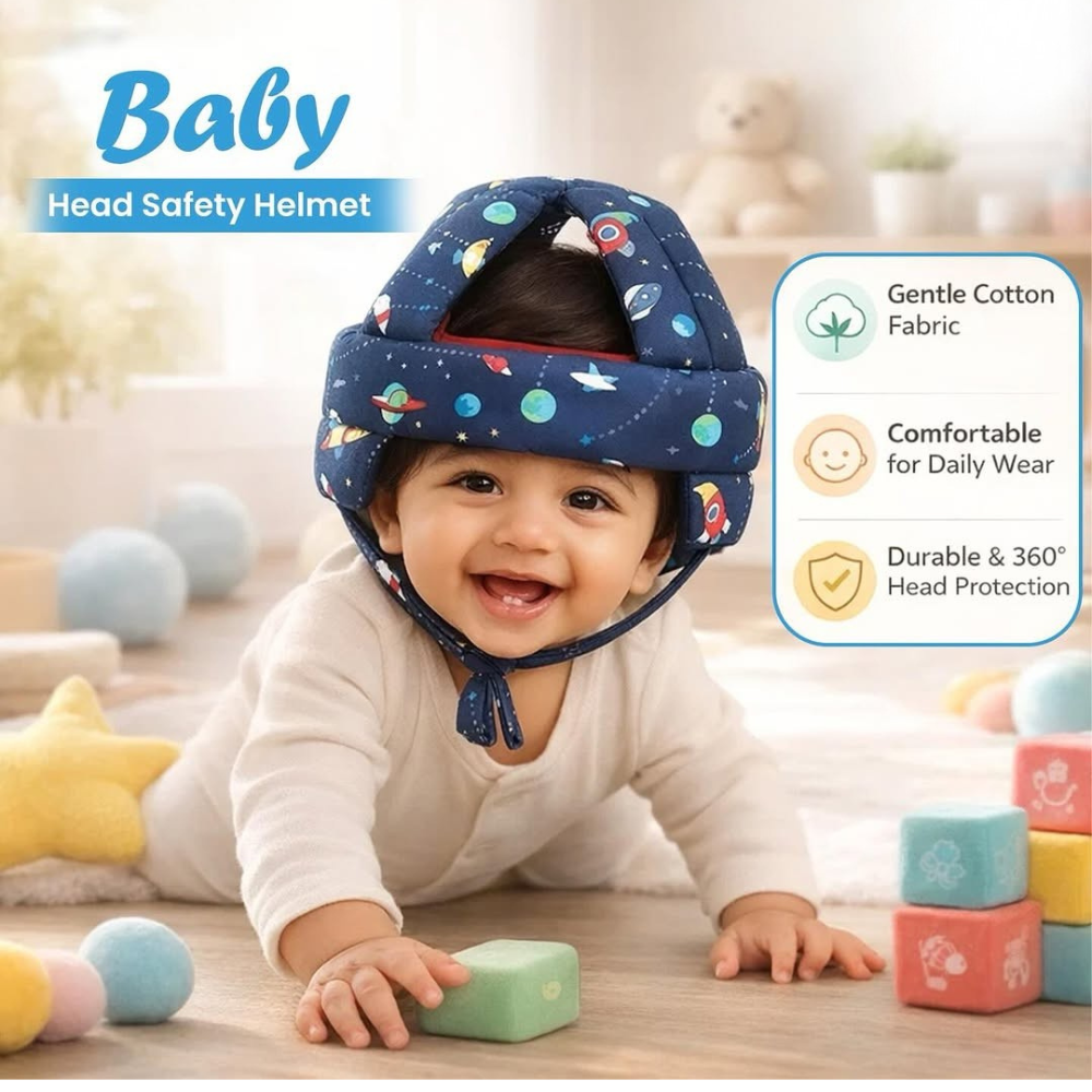 Baby Safety Helmet with Free Knee Pads | Toddler Crawling & Walking Head Protection