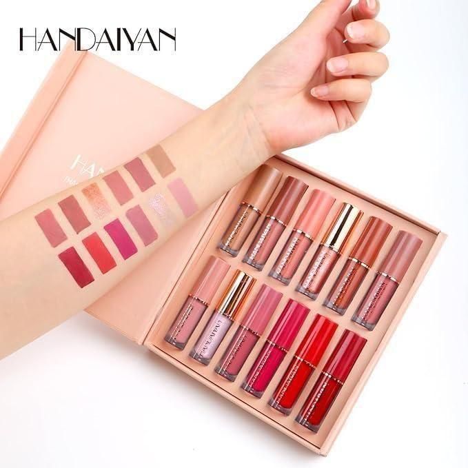 Handaiyan™ 12 Colors Liquid Lipstick Gift Set - Matte Long-Lasting