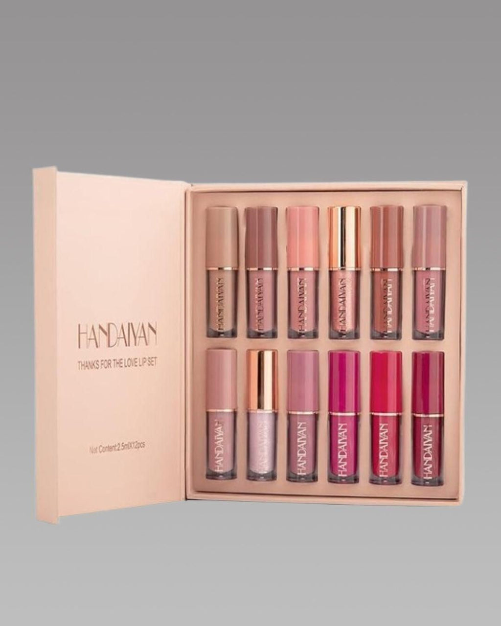 Handaiyan™ 12 Colors Liquid Lipstick Gift Set - Matte Long-Lasting