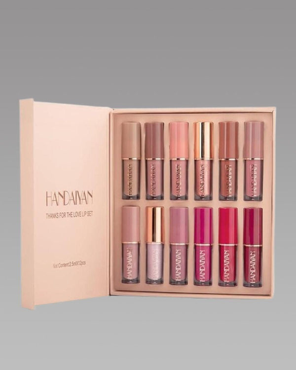 Handaiyan™ 12 Colors Liquid Lipstick Gift Set - Matte Long-Lasting