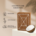 Coconut Fiber Scrubber Pad (Pack of 5) | Eco-Friendly Coir Dish Washing Scrub