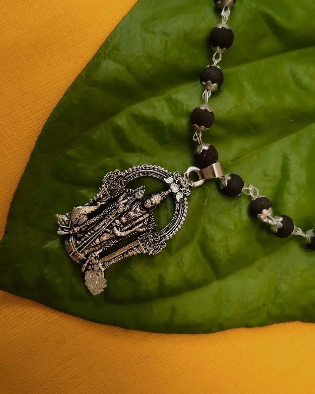 Karungali Mala with Murugan Locket | Sacred Devotional Mala for Men