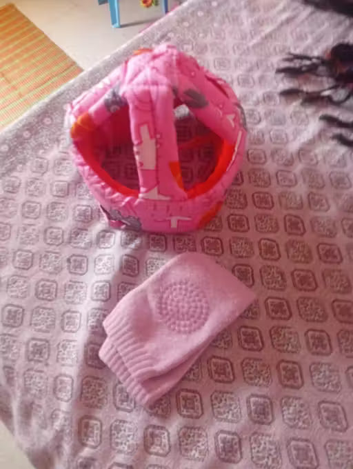 Baby Safety Helmet with Free Knee Pads | Toddler Crawling & Walking Head Protection