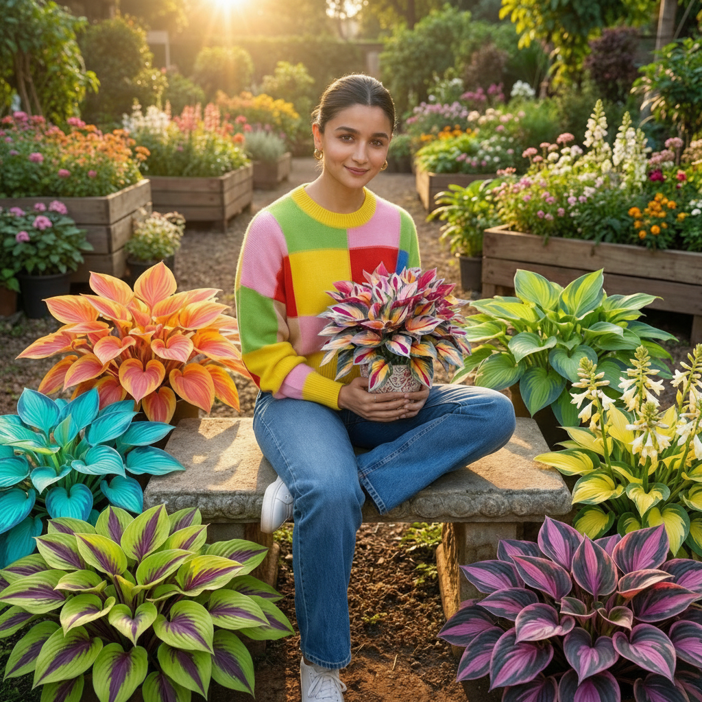 IMPORTED Shade-Tolerant & Cold-Hardy Hosta 150 Seeds – Luxury Multi-Color Leaves for Home Garden