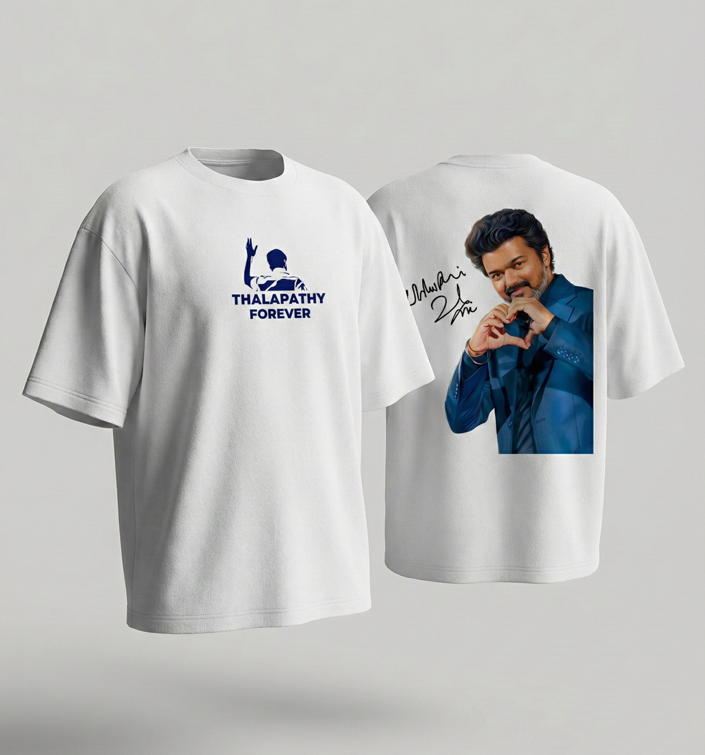 Thalapathy Forever – Vijay Signature Edition Unisex Oversized Standard T-Shirt