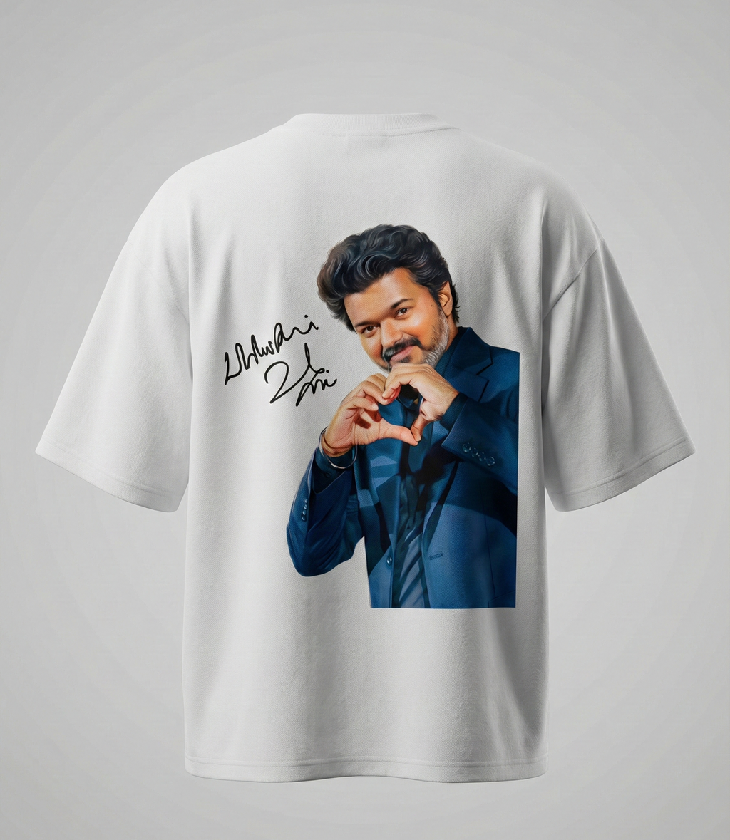 Thalapathy Forever – Vijay Signature Edition Unisex Oversized Standard T-Shirt