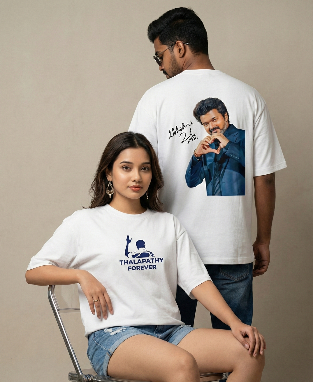 Thalapathy Forever – Vijay Signature Edition Unisex Oversized Standard T-Shirt