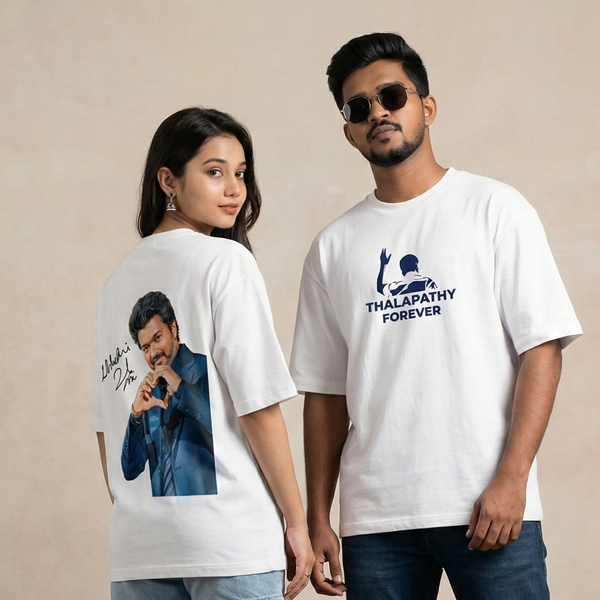 Thalapathy Forever – Vijay Signature Edition Unisex Oversized Standard T-Shirt