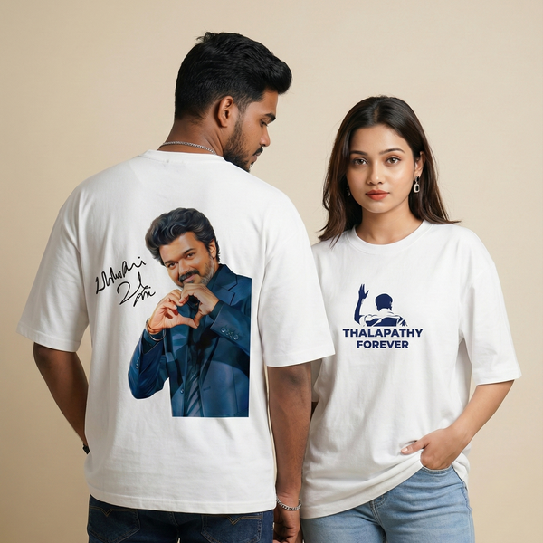 Thalapathy Forever – Vijay Signature Edition Unisex Oversized Standard T-Shirt